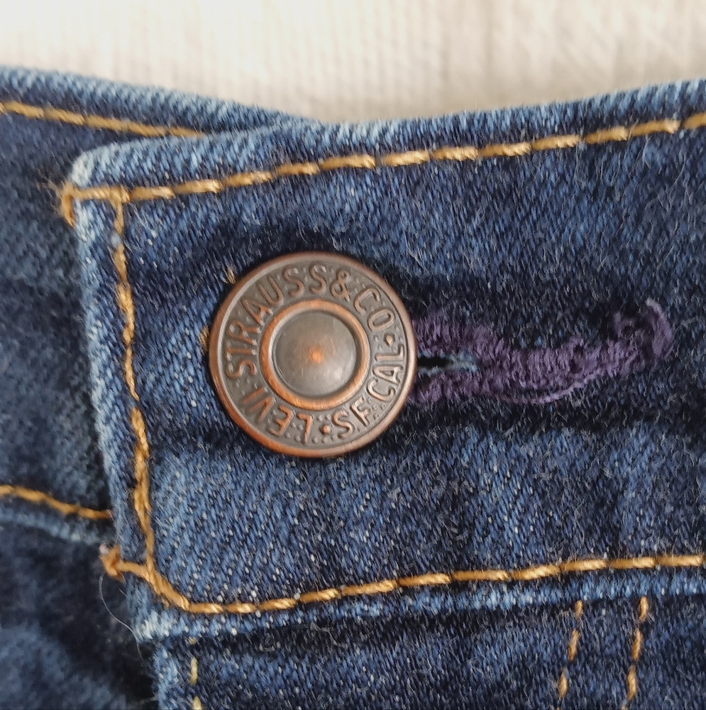 Levi Straiss Dark Blue Classic Straight Leg Jeans 34x32 Western Stylish Basics - Picture 5 of 10